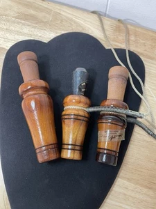 3 Vintage Wood Calls Lohman #500 & #410 Bill Harper’s Goose & Duck, & Duck #400, - Picture 1 of 15