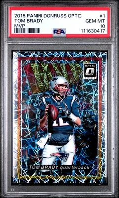 2018 Panini Donruss Optic Tom Brady #1 MVP PSA 10 - Image 1 of 2