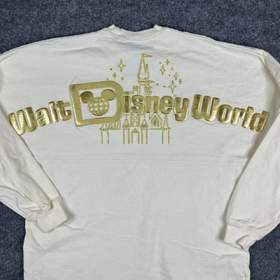 Camiseta Disney Spirit para hombre talla S dorada crema manga larga Mickey Park Est 1971 Foto 1 de 4