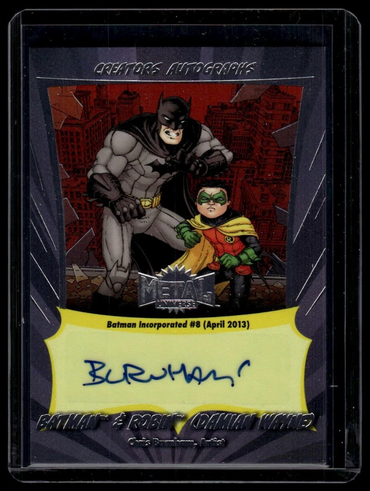 2025 SkyBox Metal Batman Batman and Robin Chris Burnham #CA-CB Creator Auto - Image 1 of 2
