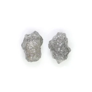 4.27 CT Natural Loose Rough Shape Diamond 9.30 MM Grey Color Diamond LQ3385 - Picture 1 of 8