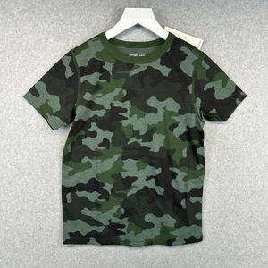 Cat & Jack T-Shirt Kids Boys Size Medium 8-10 Green Camo Short Sleeve Crew Neck - Picture 1 of 14