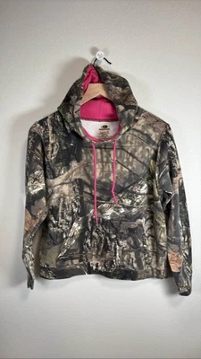 Mossy Oak Women's Pink Camo Hoodie Sweatshirt Hunting M - Image 1 of 4