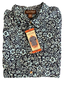 Cooke Street Honolulu Herren Kurzarm Hemd mit Knopfleiste, Blau, Größe XXL - Bild 1 von 4