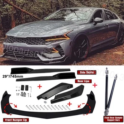 For Kia K5 GT-Line Front Bumper Lip Spoiler Splitter Strut Rods Side Skirts Foto 1 de 4