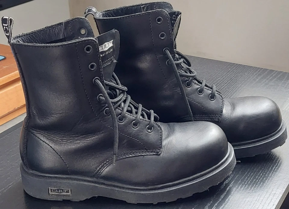 Anfibi Cult Bolt anni ’90 Bar Harbour Nero Taglia 40 con scatola Pari al Nuovo - Immagine 1 di 4