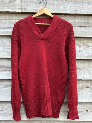 1920s V Neck Wool Pullover Small 36 Antique Vintage 38 - Image 1 of 4