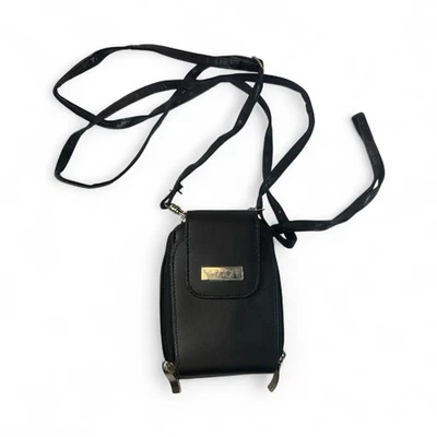 NWOT Buxton Mini Wallet Wristlet Crossbody Purse, Black - Image 1 of 4