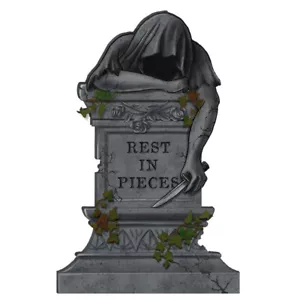 Halloween Party Supplies Rest in Pieces Cemetery Tombstone Styrofoam Decoration - Picture 1 of 1