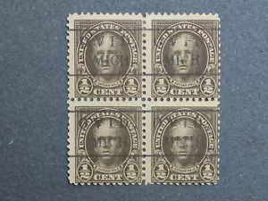(1) USED BLOCK OF (4) PRECAN. stamps-1/2 C HALE, W/A OVID, MICH., P/C-H8 - Picture 1 of 2