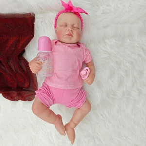 19 inch Lifelike Reborn Baby Doll Vinyl Sleeping Newborn Dolls Bebe Girl Gifts - Picture 1 of 7