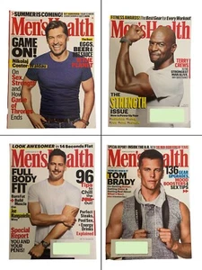 Lot Of 4 Mens Health Magazines Mixed Dates Terry Crews Tom Brady Joe Manganiello - Picture 1 of 10