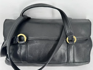 Derek Alexander Black Luxurious Leather Bag Shoulder Handbag Purse Zips Pockets - Picture 1 of 17