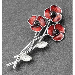 Equilibrium RedPoppy Spilla Posy - Foto 1 di 1