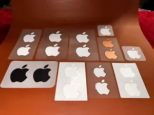 Lot of 18 Apple Stickers - including midnight blue and copper colors - see photo - Picture 1 of 2