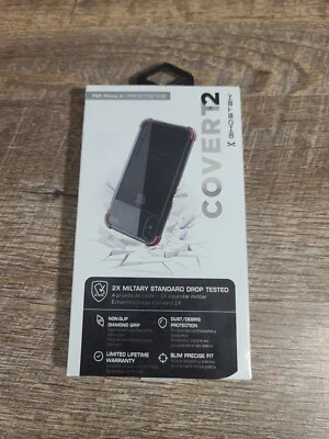 Funda Apple iPhone X Ghostek Covert 2 - Transparente con Parachoques Rosa - Totalmente Nueva Foto 1 de 4