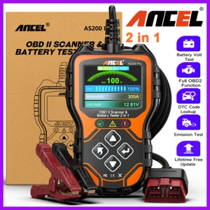 ANCEL AS200 PRO OBD2 Car Scanner Code Reader Battery Tester 6V 12V 24V CAR TRUCK - Picture 1 of 14