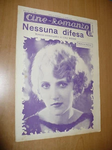 CINEMA CINE-ROMANZO N.228 1931 NESSUNA DIFESA LUKA WISNER KATHRYN CARVER - Picture 1 of 1