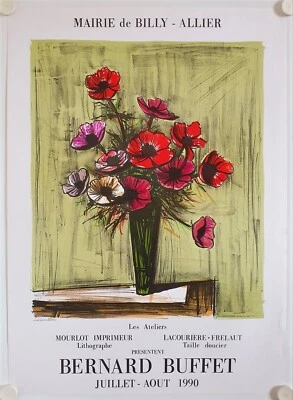 Affiche BERNARD BUFFET 1990 Exposition Billy Allier - Mourlot - Photo 1/2