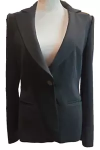 GIORGIO ARMANI Women's Wool Blazer, Black, Size 40 (US Small) - Picture 1 of 14