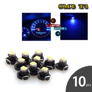 10x Blue T3 Neo Wedge LED Dash A/C Climate Control HVAC Lights Lamp 12V - Picture 1 of 8