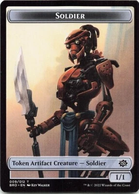 2022 Magic The Gathering The Brothers' War Tokens #9 SoldierMagic The Gathering - Image 1 of 2