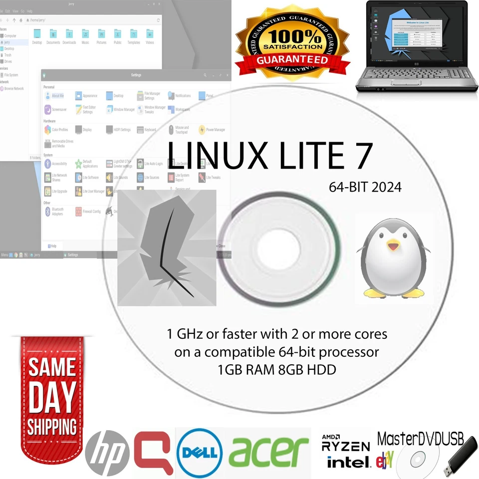 Linux Lite 7 64-Bit DVD - Lightweight Linux Operating System - Image 1 of 4