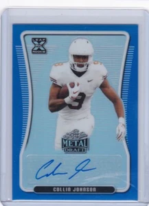2020 Leaf Metal Draft Auto Blue Prism XRC - Collin Johnson Texas 22/35 - Picture 1 of 1