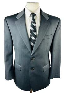 RALPH LAUREN Mens 40S Solid Gray Soft Wool Stretch Blazer Sport Coat Suit Jacket - Picture 1 of 9