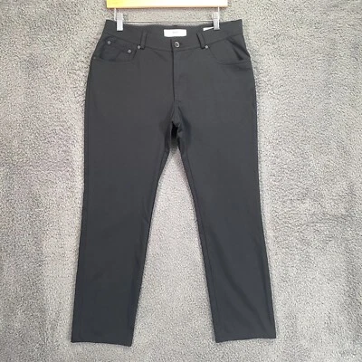 Brax Chuck 裤子男式 34x32 (32x28) 黑色现代版型高硬度弹力舒适 — 第 1/4 张图片