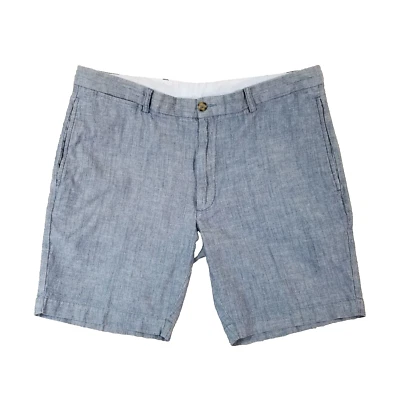 Roundtree & Yorke casuals shorts men's 38x9 blue denim chambray preppy outdoor - Image 1 of 4