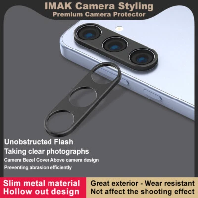 Para Samsung Galaxy S24 FE, imak Material Metal Hueco Cámara Bisel Protector Cubierta Foto 1 de 4