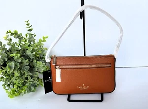 POLSINO CONVERTIBILE KATE SPADE K6088 LEILA NUOVO CON ETICHETTE PELLE MARRONE CIOTTOLATO - Foto 1 di 5
