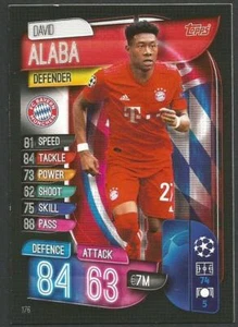 TOPPS CHAMPIONS LEAGUE MATCH ATTAX 2019-20- #176-BAYERN MUNICH-DAVID ALABA - Picture 1 of 1