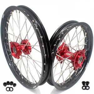 KKE 17/14 Kid's Big Wheels Rims Fit KTM SX 85 2025/ Husqvarna TC 85 CNC Red Hubs - Picture 1 of 12
