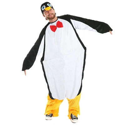 ILOVEFANCYDRESS ADULT PENGUIN COSTUME MENS LADIES UNISEX FESTIVE CHRISTMAS FANCY DRESS XMAS