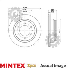 2X BRAKE DISC FOR VAUXHALL ISUZU MONTEREY M92 6VD1 4 JG2TC 6 VE1 4 JX1 25TDS