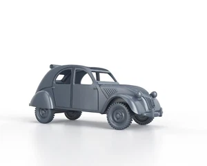 FRENCH Citroen 2CV no tarp - 1/48 1/56 1/72 1/87 1/100 3D Print Resin Model - Imagen 1 de 4