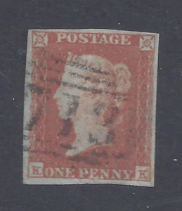 GREAT BRITAIN QV 1d RED-BROWN PLATE 96 SG 8 - Picture 1 of 2
