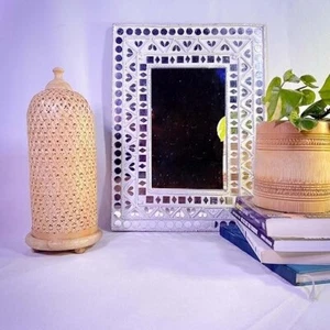 Rattan Table Lamp Bamboo Woven Table Lamp, Handmade Boho Beside Lamp - Picture 1 of 11