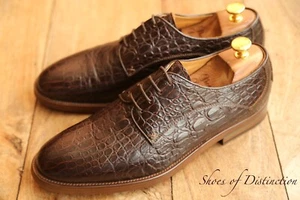 Oliver Sweeney Santo Brown Moc Croc Leather Derby Lace Up Shoes UK 8 US 9 EU 42 - Picture 1 of 10