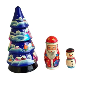 POUPEES RUSSES - DECORATION DE NOEL PEINTE PAR ABRAMOVA - Foto 1 di 1