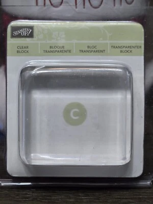 NEW Stampin' Up! Clear Acrylic Block Transparent #118486 Cling & Clear Stamps - Image 1 of 2
