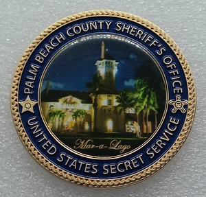 Palm Beach Sheriff Office USSS Donald Trump 45th President Challenge Coin - Picture 1 of 2