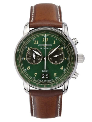 Zeppelin LZ-127 Herrenuhr Quarz Chronograph 86844 mit Lederarmband  - Bild 1 von 4