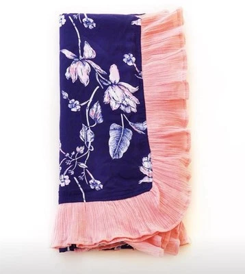 Well Dressed Wolf Wildling Blue Floral Beach Blanket NWT  - Image 1 of 4