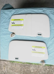 2008-2011 Subaru Impreza Driver & Passenger Side Sun Visor Pair Set Gray Vinyl - Picture 1 of 17