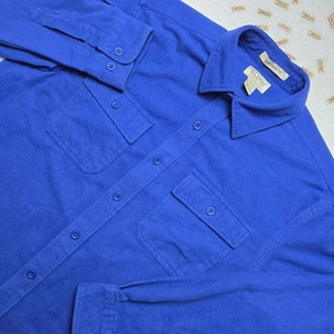 VINTAGE LL Bean Chamois Cloth Shirt Mens Button Up Blue Traditional Fit L-Reg - Picture 1 of 16