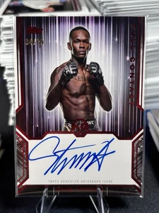 ISRAELE ADESANYA 2025 TOPPS UFC KNOCKOUT CONTATTO COMPLETO AUTO ROSSO /25 #FC-IA - Foto 1 di 2