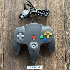 *LOOSE STICK* Nintendo 64 N64 Official OEM Black & Gray Controller NUS-005 Japan - Picture 1 of 9
